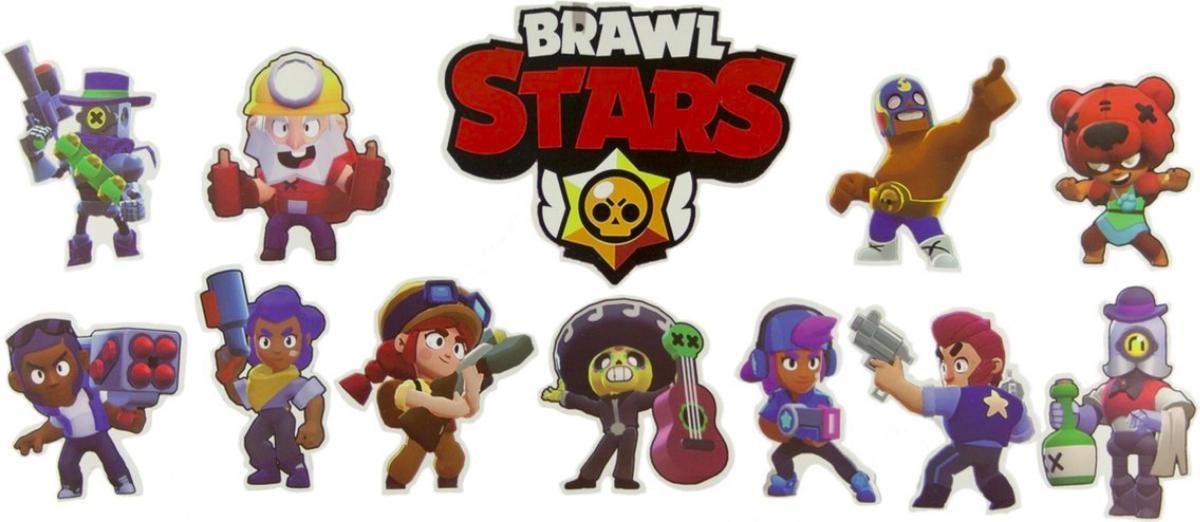 ProductGoods - 24 Leuke cocktailprikkers Brawl Stars | Brawl Stars | Verjaardag | Sateprikkers | Traktatie | Feest | Prikkers